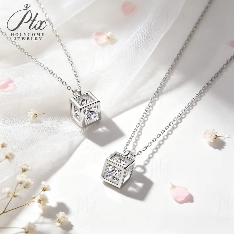 0.5–1ct Round Moissanite Necklace, GRA Certified — main, SKU MOI073