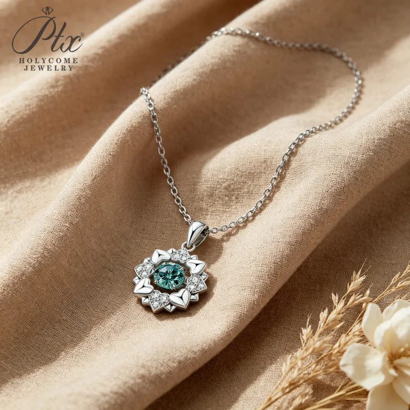 0.5ct Round Moissanite Necklace, GRA Certified — view 3, SKU MOI074