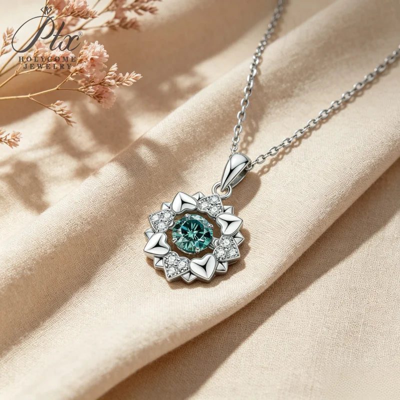0.5ct Round Moissanite Necklace, GRA Certified — view 4, SKU MOI074