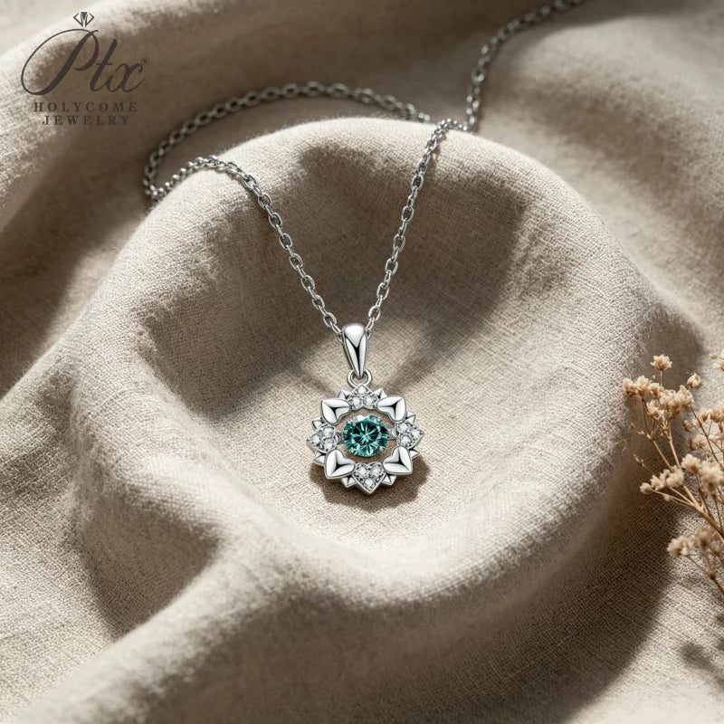 0.5ct Round Moissanite Necklace, GRA Certified — view 5, SKU MOI074