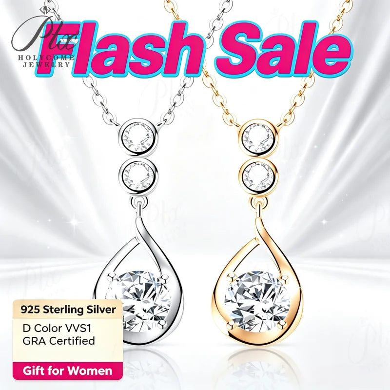 1ct Round Moissanite Necklace, GRA Certified — view 2, SKU MOI075