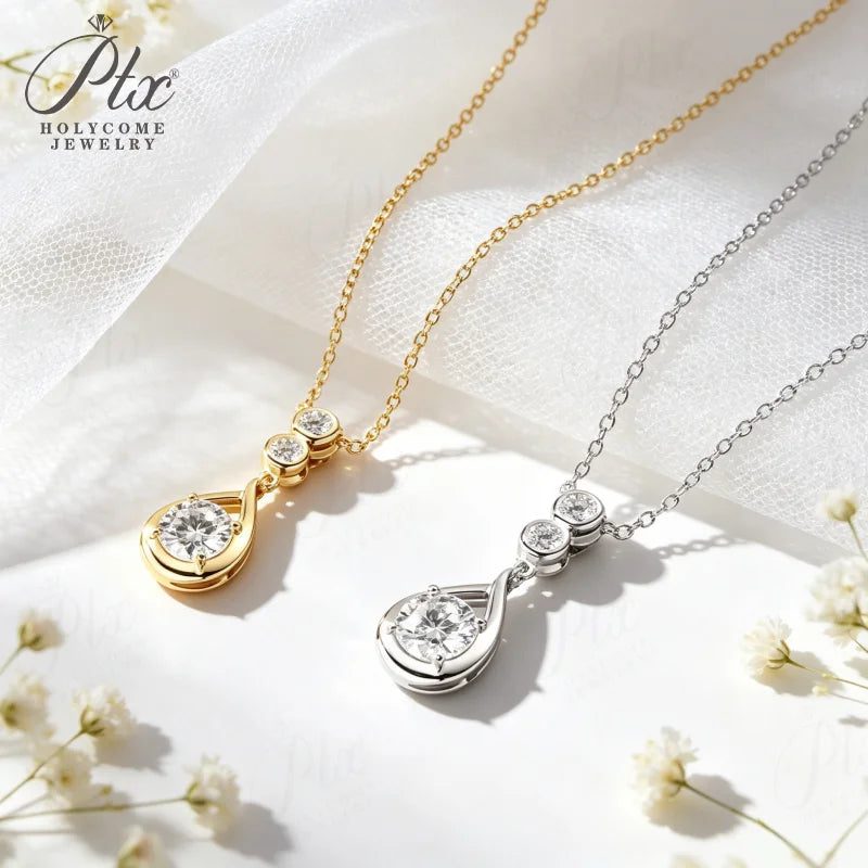 1ct Round Moissanite Necklace, GRA Certified — view 4, SKU MOI075