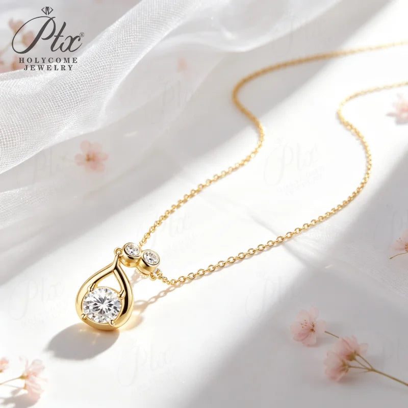 1ct Round Moissanite Necklace, GRA Certified — view 6, SKU MOI075