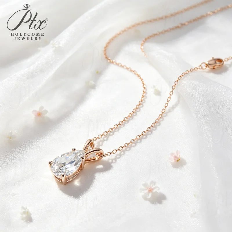 2–5ct Pear Moissanite Necklace, GRA Certified — view 3, SKU MOI078